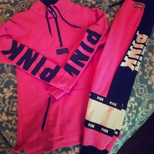 Victoria’s Secret PINK sweatshirt and joggers XS